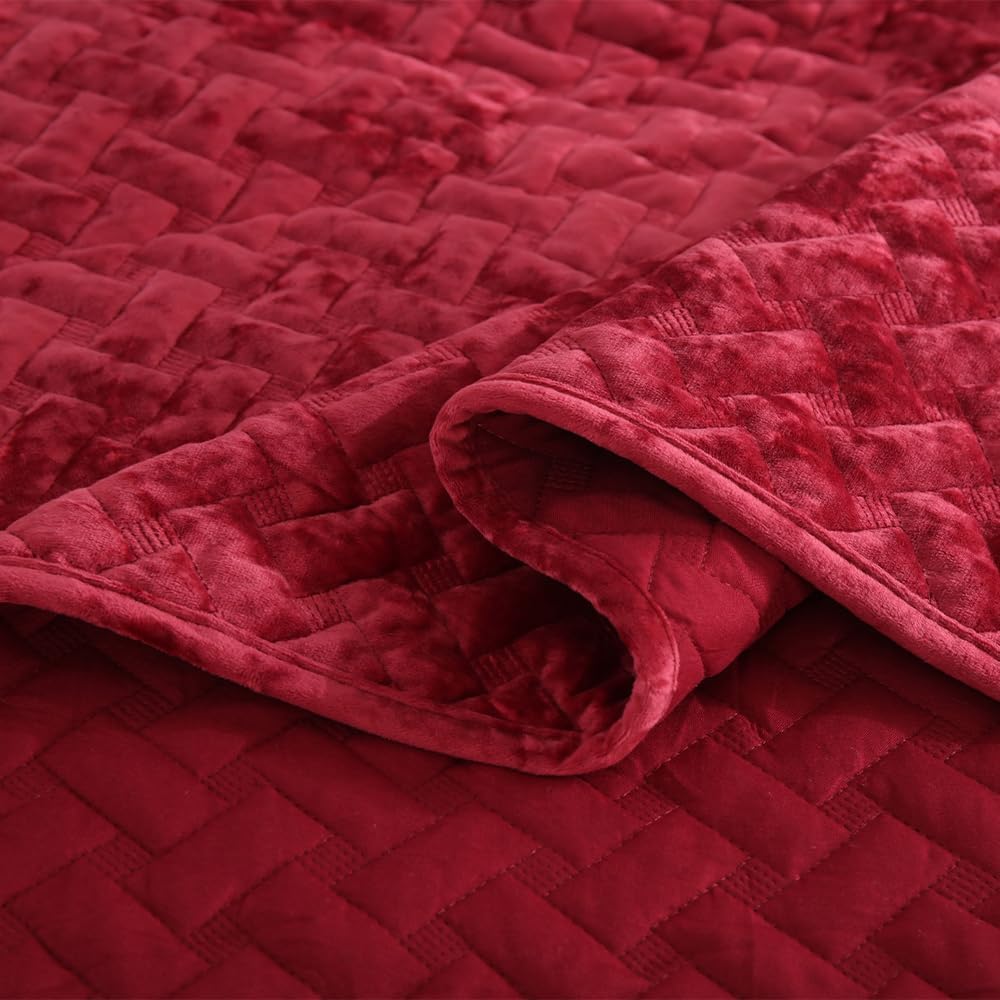 Liians Velvet Queen Bedspread Set