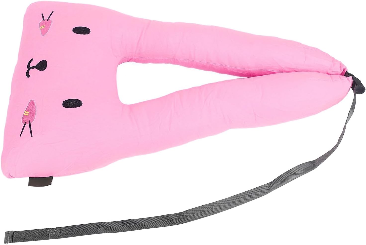 Kids Travel Pillow with Headrest and Shoulder Support Pink