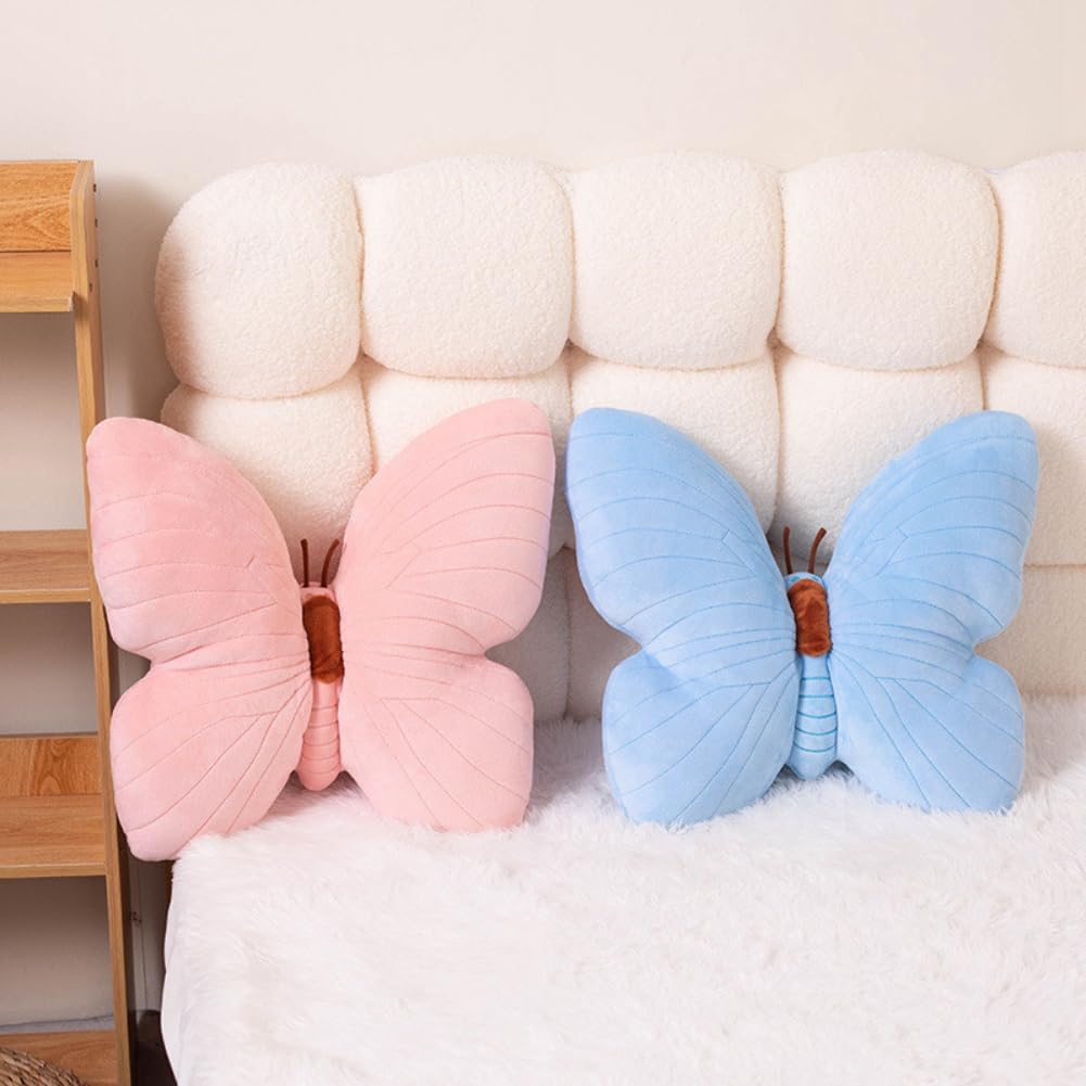 Butterfly Shaped Plush Throw Pillow for Kids and Home