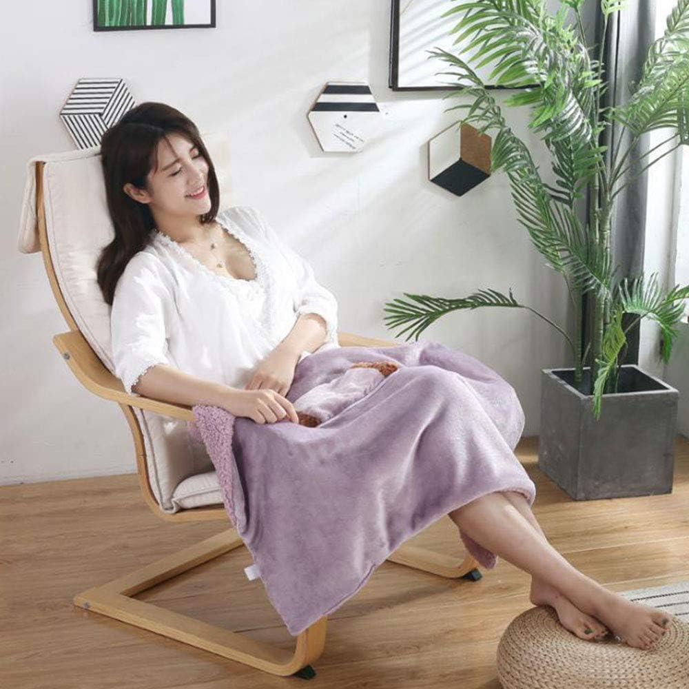 USB Flannel Heated Throw Blanket with Hand Pocket