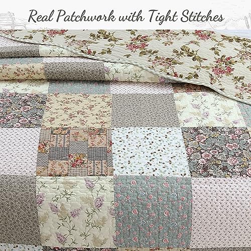 Cozy Line 100 Cotton Reversible Quilt Bedding Set King 3 Piece
