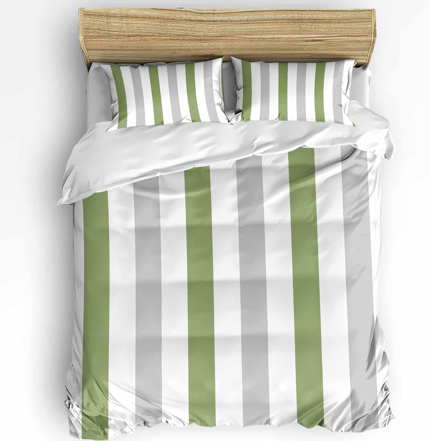 Boanket 3-Piece Farmhouse Duvet Cover Set with Zipper Closure