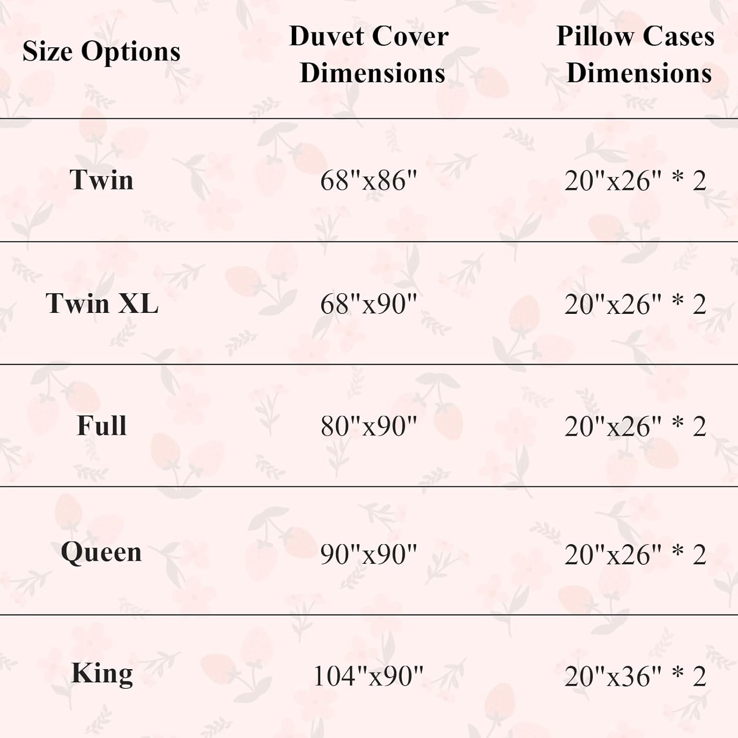 AMWAN Floral Duvet Cover Twin Set with Pillowcases