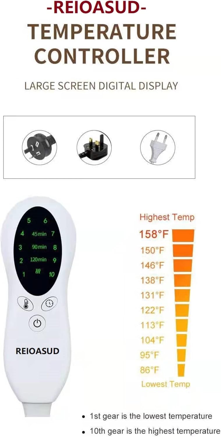 REIOASUD Heating Blanket with Timer Control