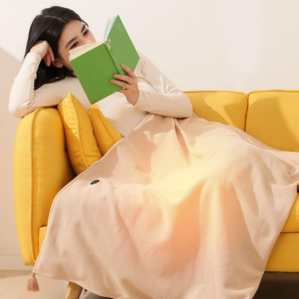 USB Heated Blanket with 3 Levels Portable Heated Shawl Wrap