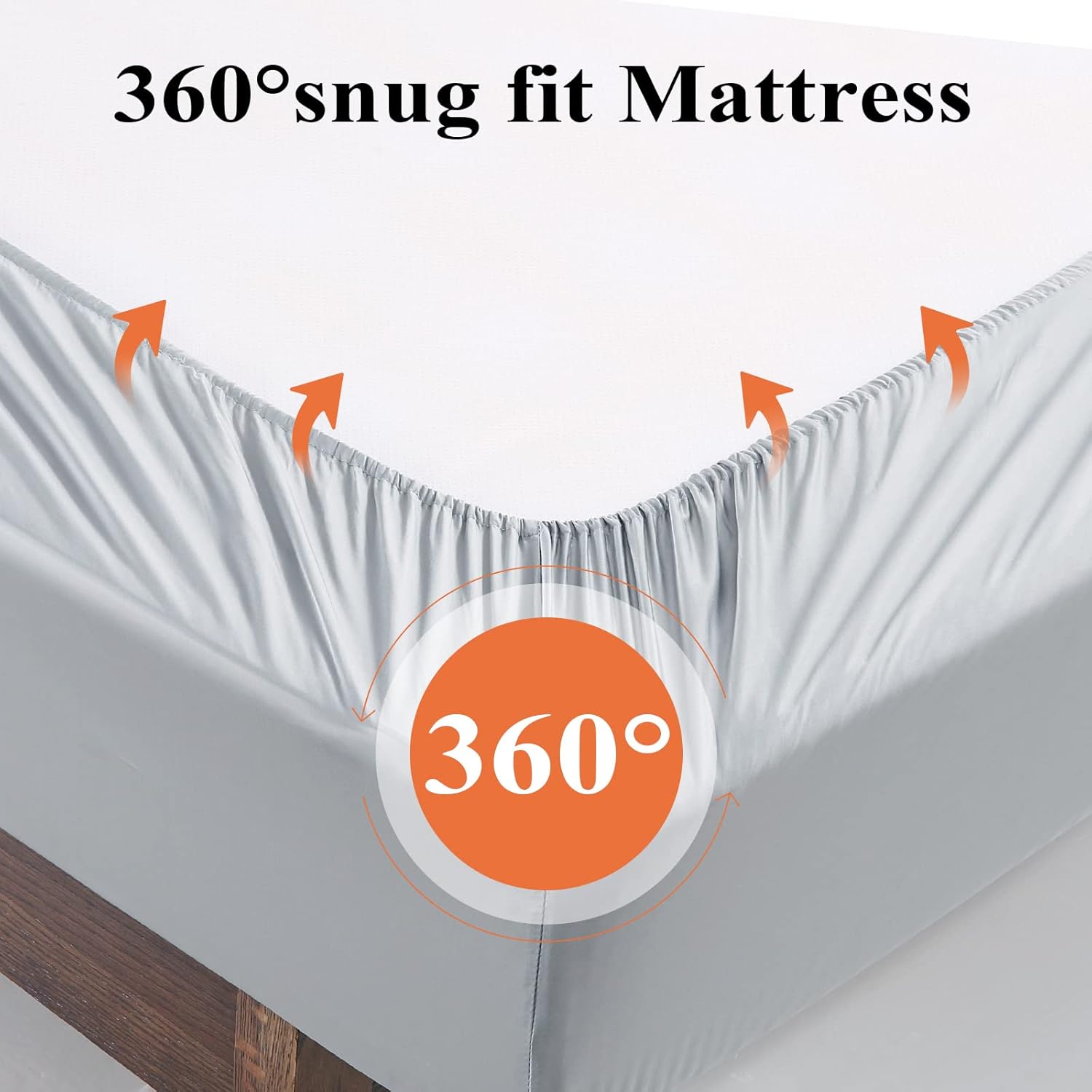 ShunjieHome Bamboo Viscose Fitted Sheet Cal King