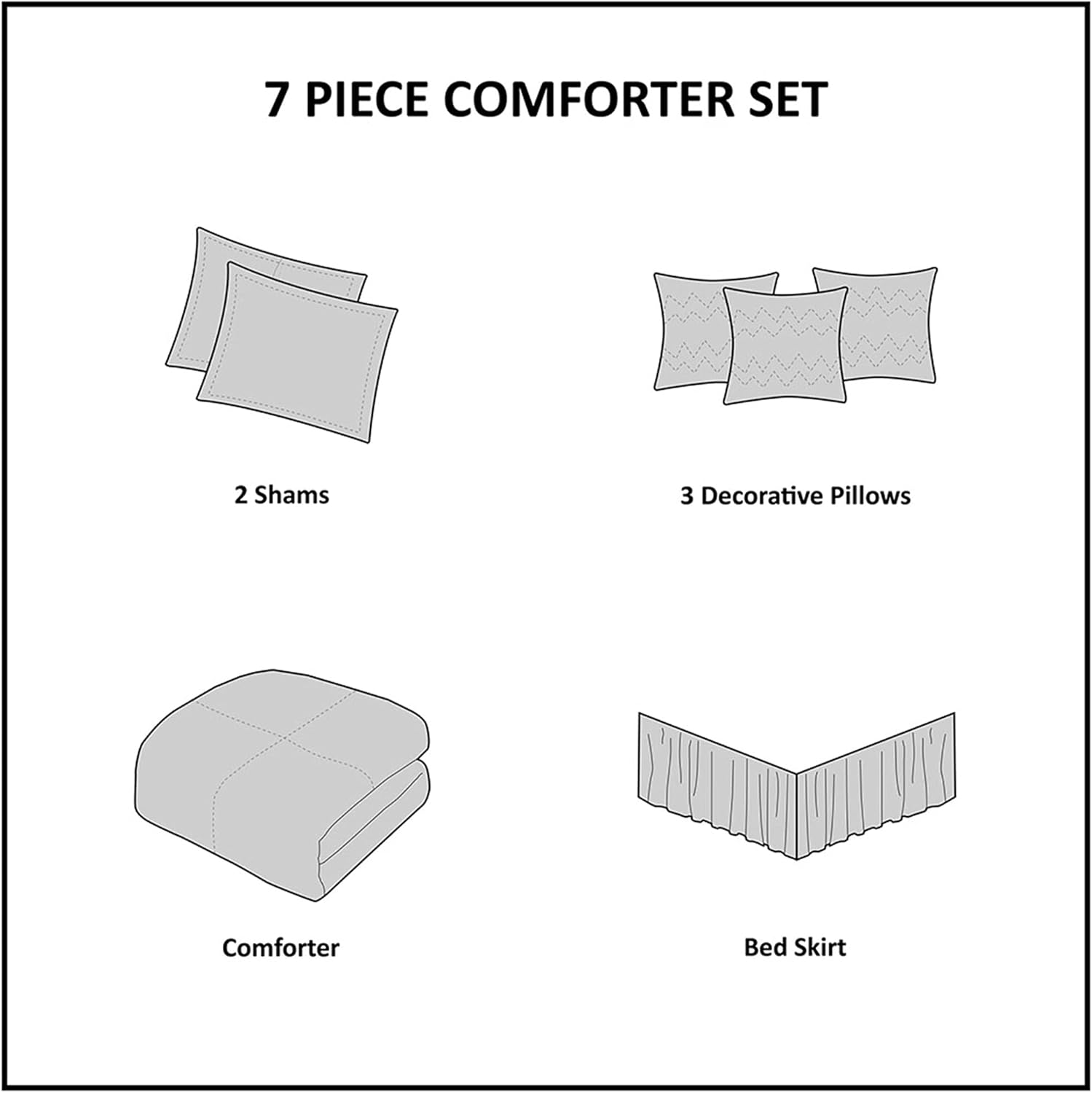 Madison Park Luxury Comforter Set with Decorative Pillows