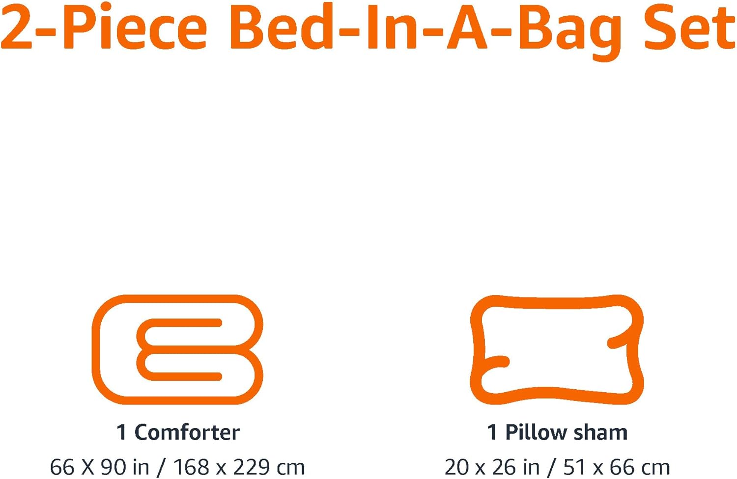Amazon Basics 2 Piece Soft Microfiber Comforter and Pillow Sham Set