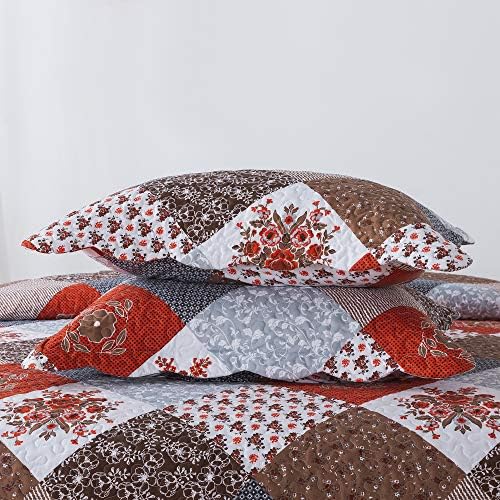 Travan Floral Printed Quilt Set Queen Size