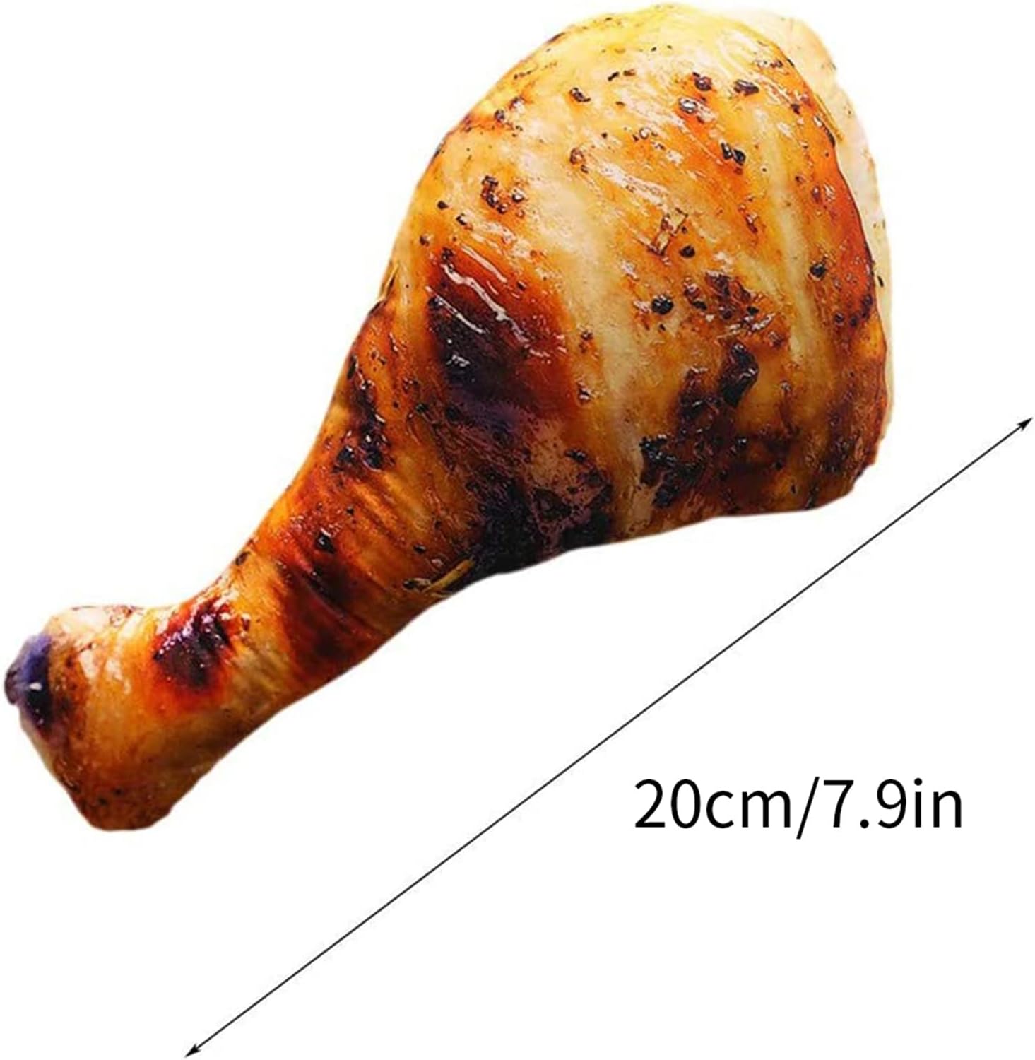 3D Fried Chicken Leg Plush Pillow 20cm Fun Decor