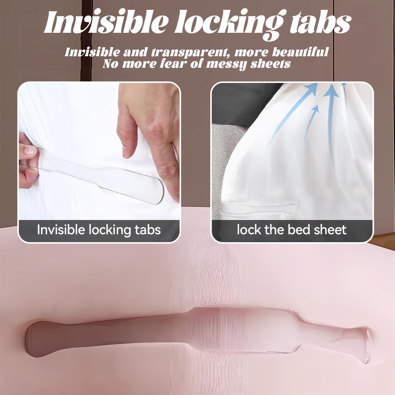 Bed Sheet Holder Lock Strips - Secure Reusable Easy to Use