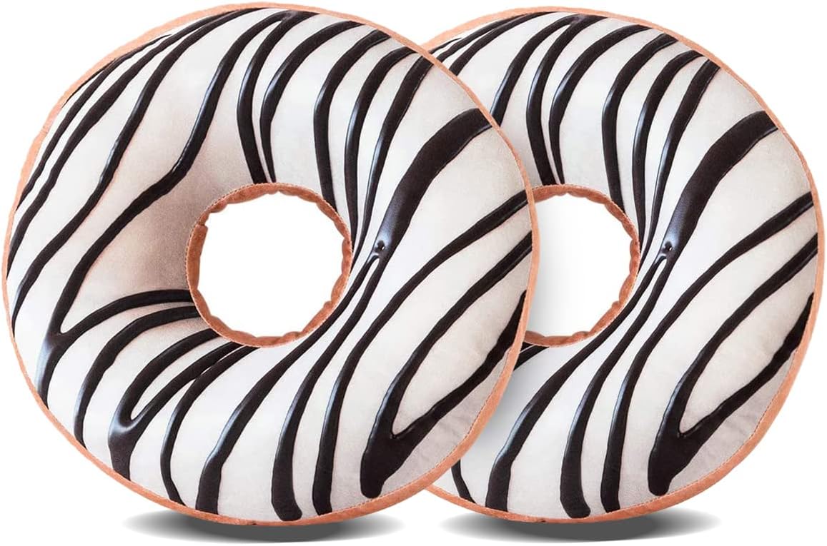 HYSEAS Donut Shaped Throw Pillow 14 Inch 2 Pack