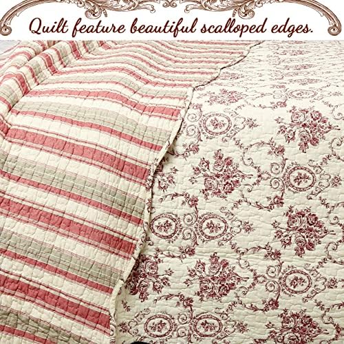 Cozy Line French Medallion Reversible Coverlet Set