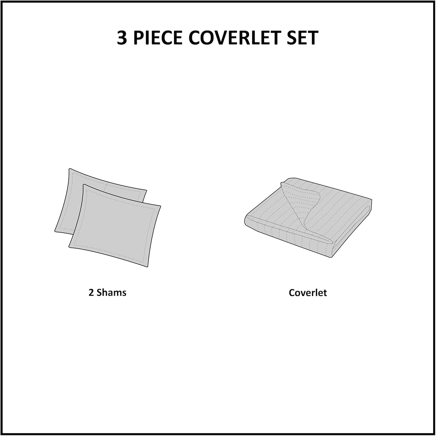 INKIVY Reversible Cotton Quilt Set - Chevron Design
