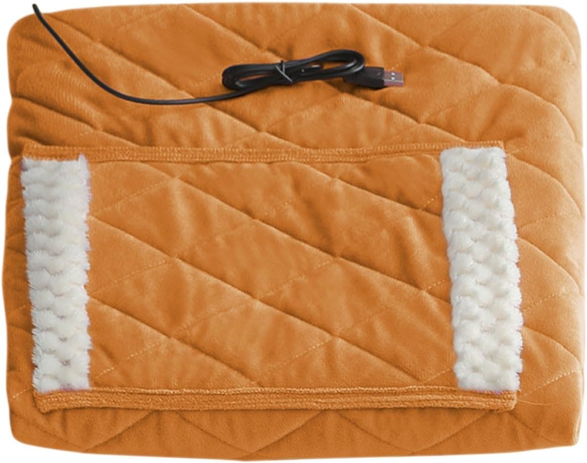 Soft Flannel Heated Throw Blanket - Portable Rechargeable Electric Blanket for Winter