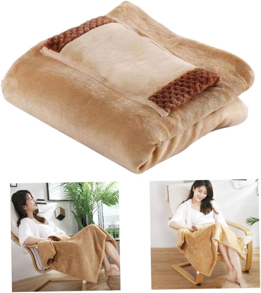 Heated Throw Blanket with USB Cable and Hand Warmer Pocket 1