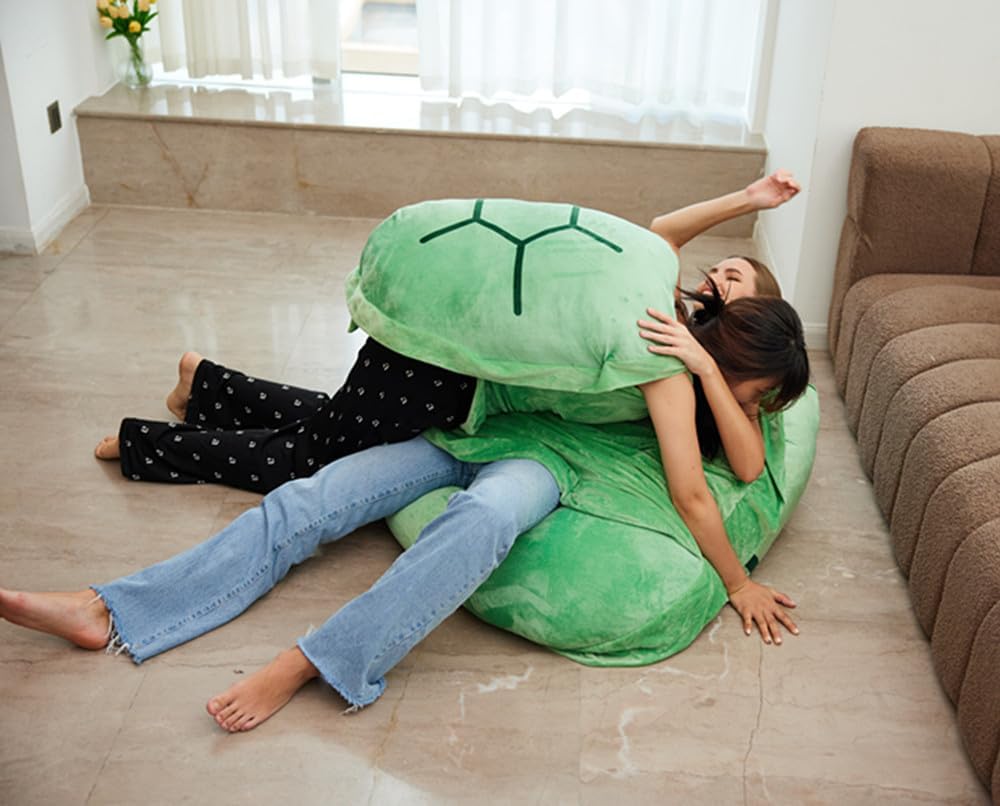 SEAHOME Wearable Turtle Shell Pillow 40 Inch Plush Costume for Kids Adults