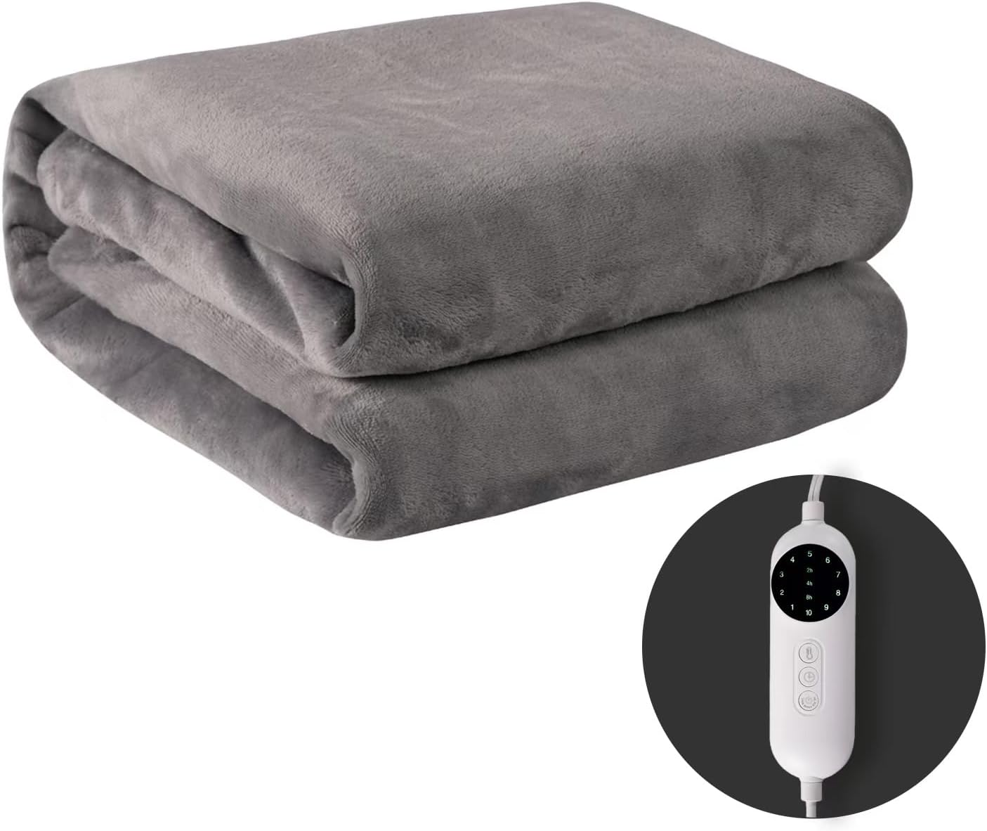 OLIFE Heated Throw Blanket 50x60 Inch 10 Heat Levels 8 Hours Auto-Off