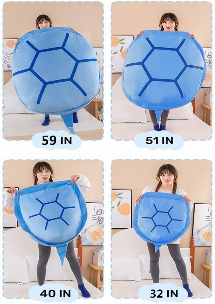 SEAHOME Turtle Shell Plush Pillow for Kids and Adults Blue 51 inch