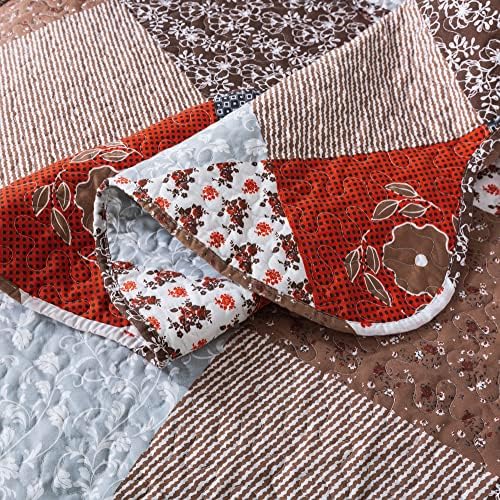 Travan Floral Printed Quilt Set Queen Size