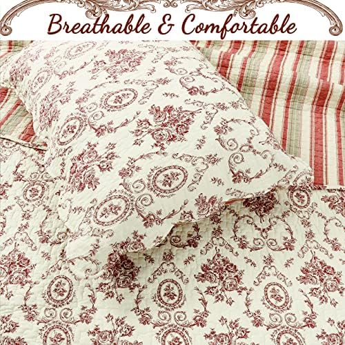 Cozy Line French Medallion Reversible Coverlet Set