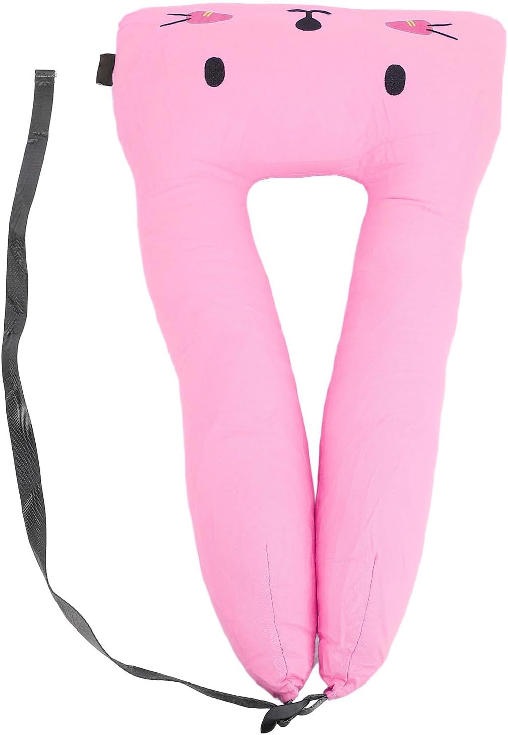Kids Travel Pillow with Headrest and Shoulder Support Pink