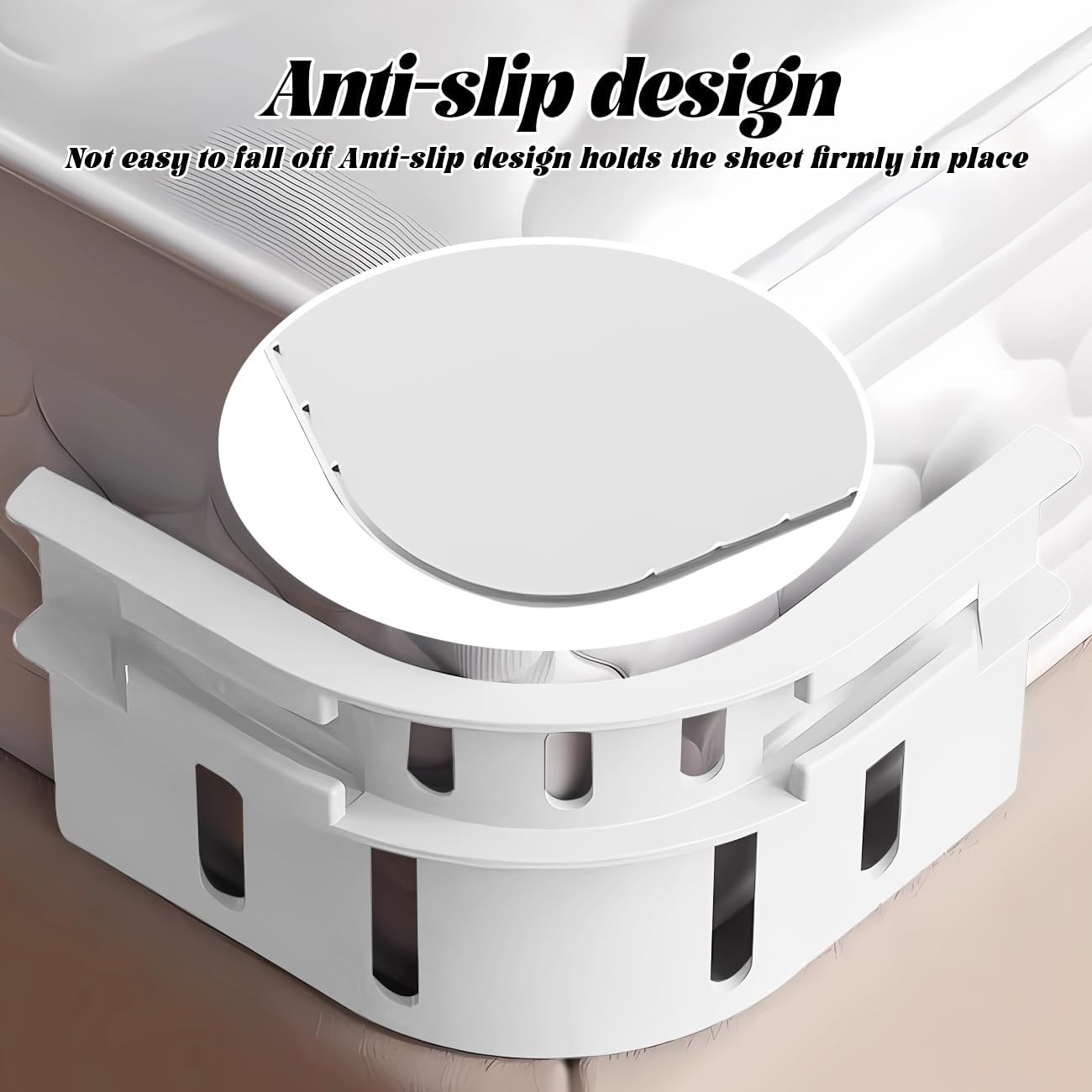 Bed Sheet Holder Lock Strips - Secure Reusable Easy to Use
