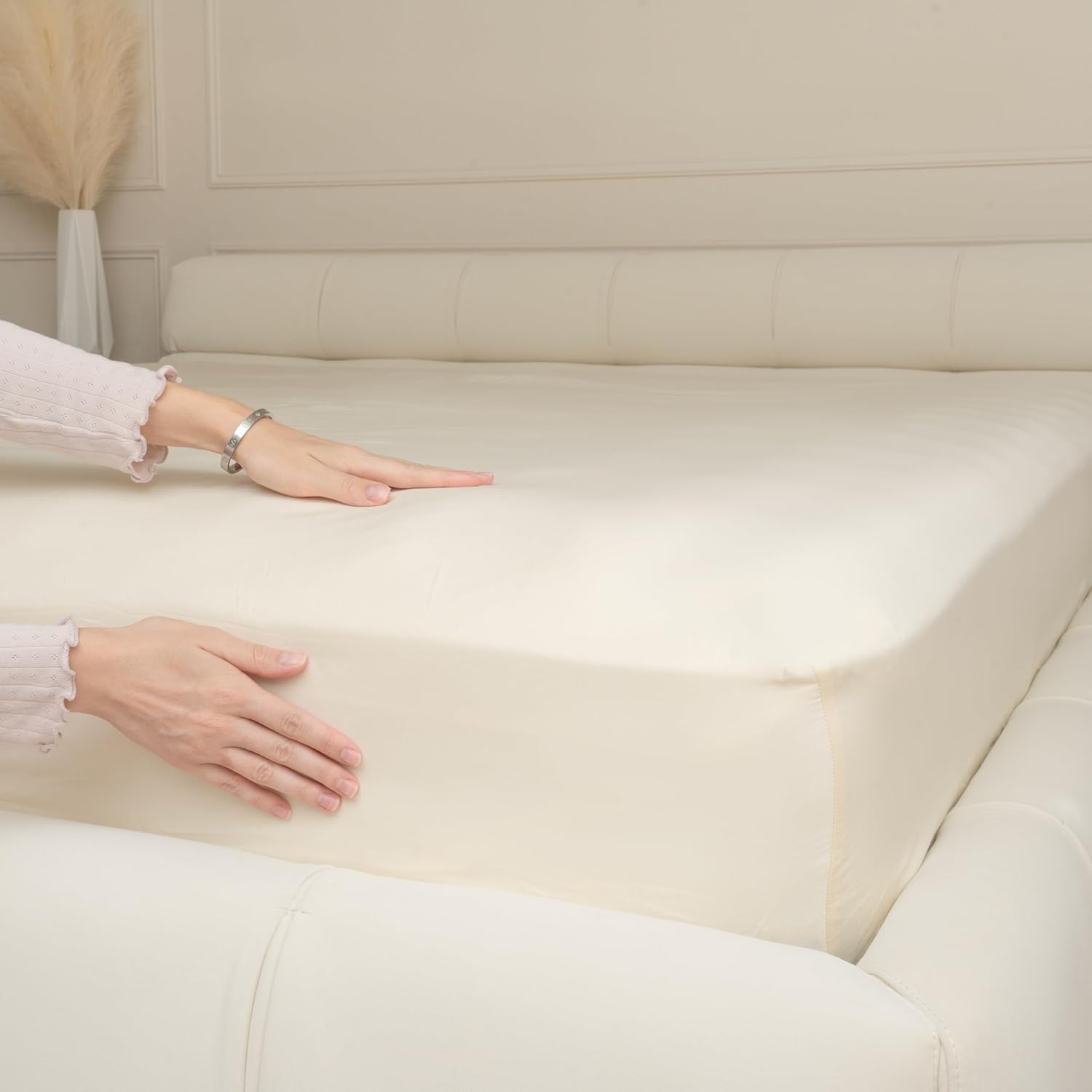 Organic Cotton Twin Fitted Sheet - 100 GOTS Certified Soft Breathable