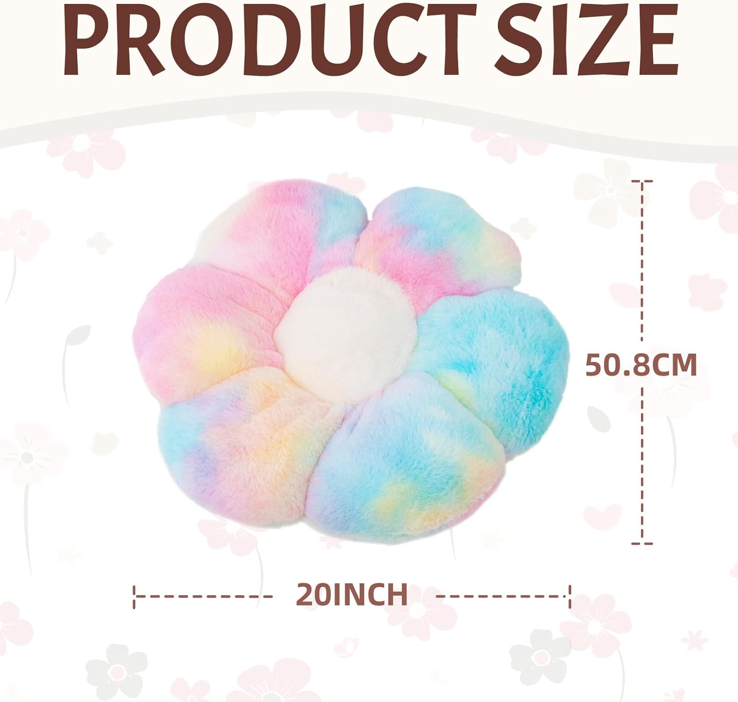 AmyToo 20 Daisy Flower Throw Pillow Cute Home Decor Cushion