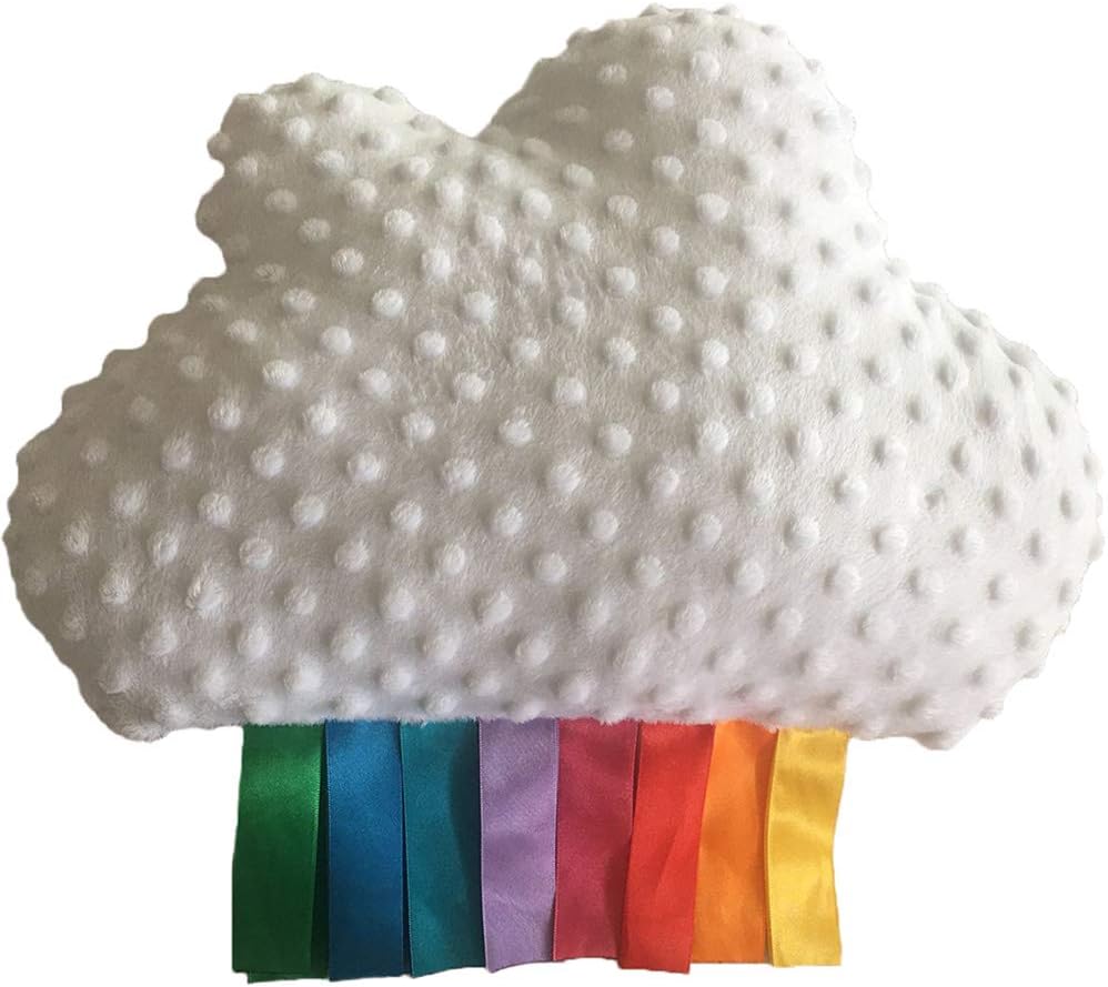 Cloud n Rainbow 15 Minky Dot Throw Pillow