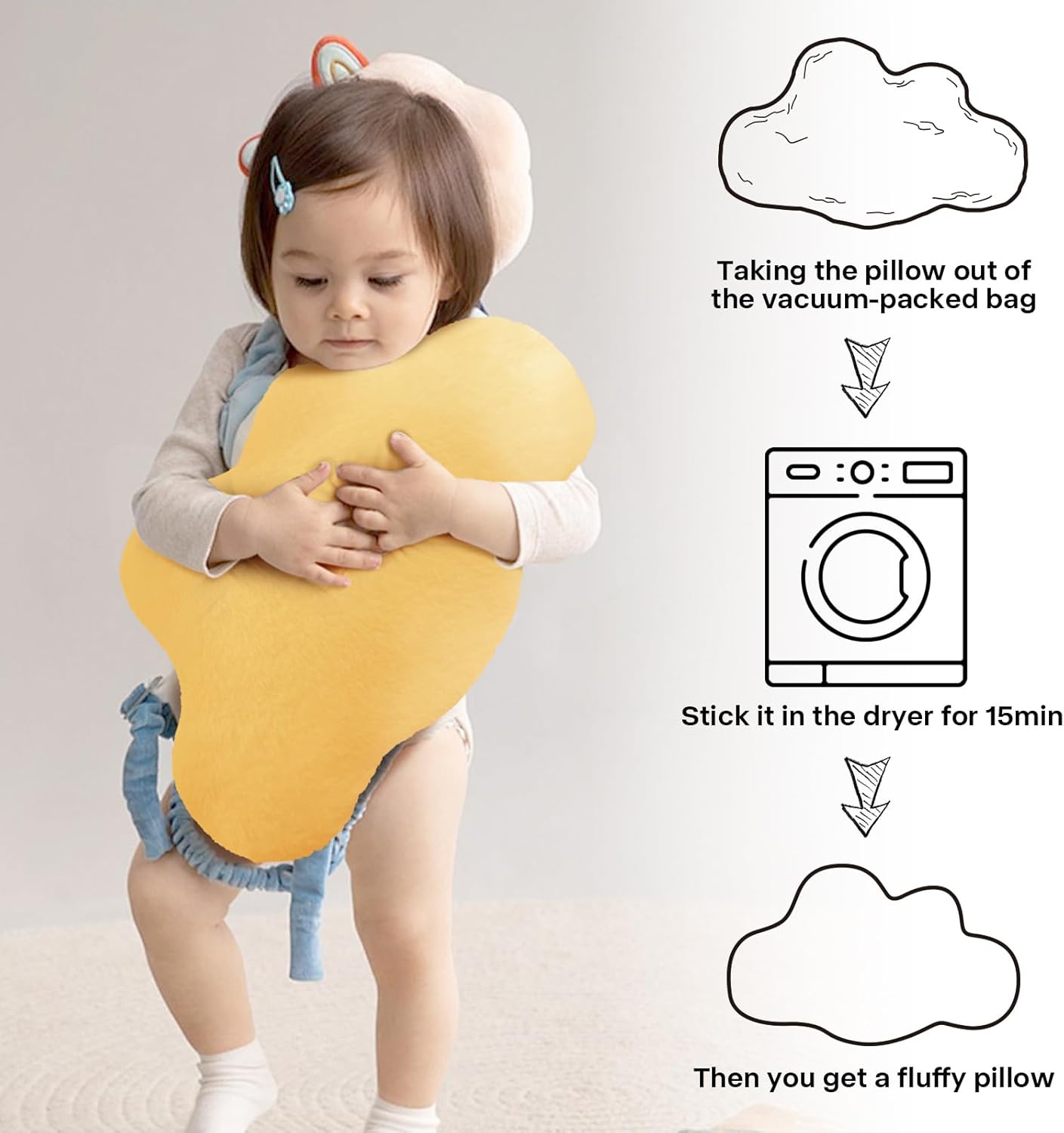 TESICA Cloud Shaped Throw Pillow Cute Decorative Cushion