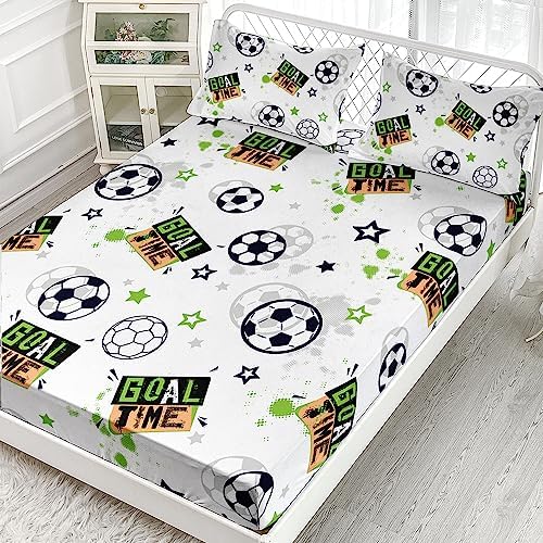 AILONEN Soccer Bed Sheet Set Twin XL Kids Teens