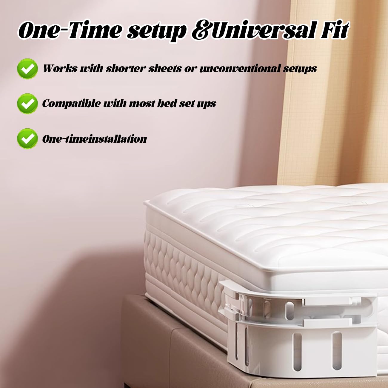 Bed Sheet Holder Lock Strips - Secure Reusable Easy to Use