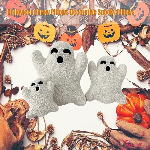 Halloween Ghost Pillow 3PCS Cute Plush Decorative Throw