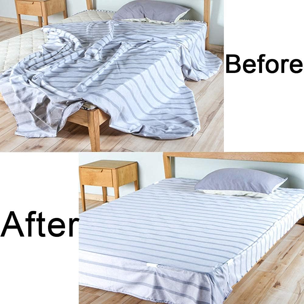 Alamic 12 Pack Sheet Grippers for Raised Edge Mattresses