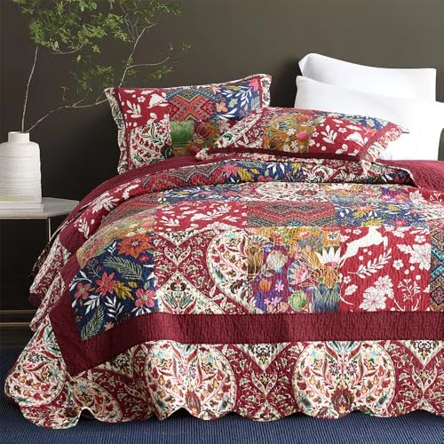 ENASAL Cotton Reversible Quilt Set King Size