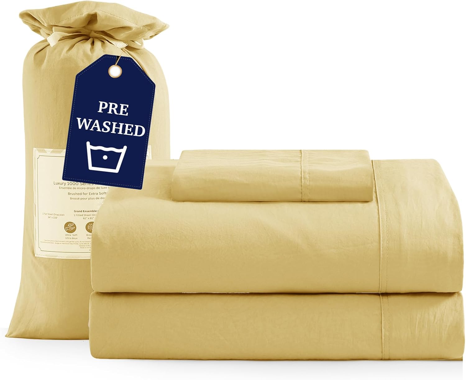 Casa Platino Twin XL Bed Sheet Set Breathable and Cooling