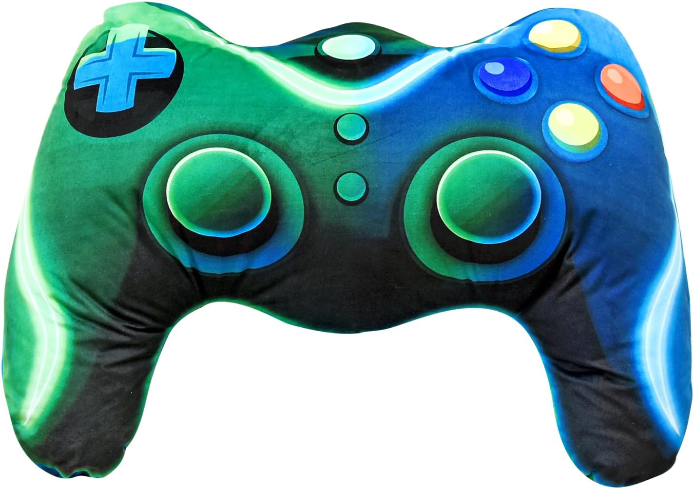 Meeting Story Game Controller Plush Throw Pillow Blue Green Large