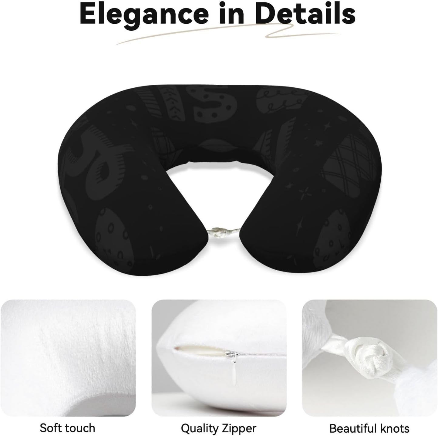 Memory Foam Velvet Travel Neck Pillow for Airplane Car Home Use