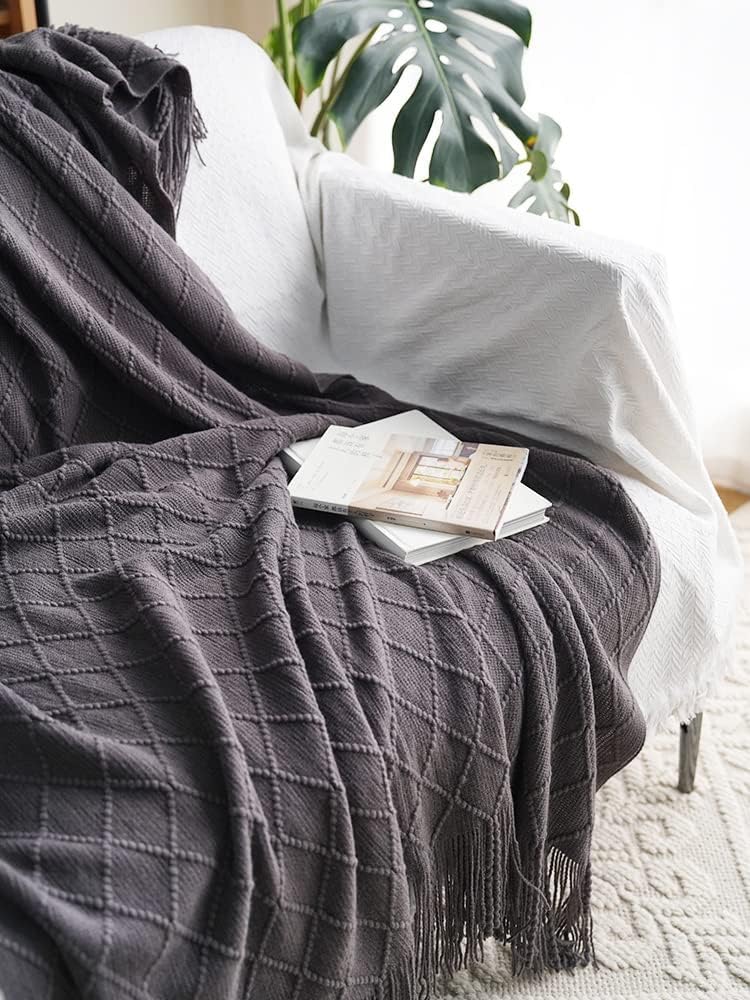 HSTANGKY Luxury Tassel Bed Runner with Piping - Black