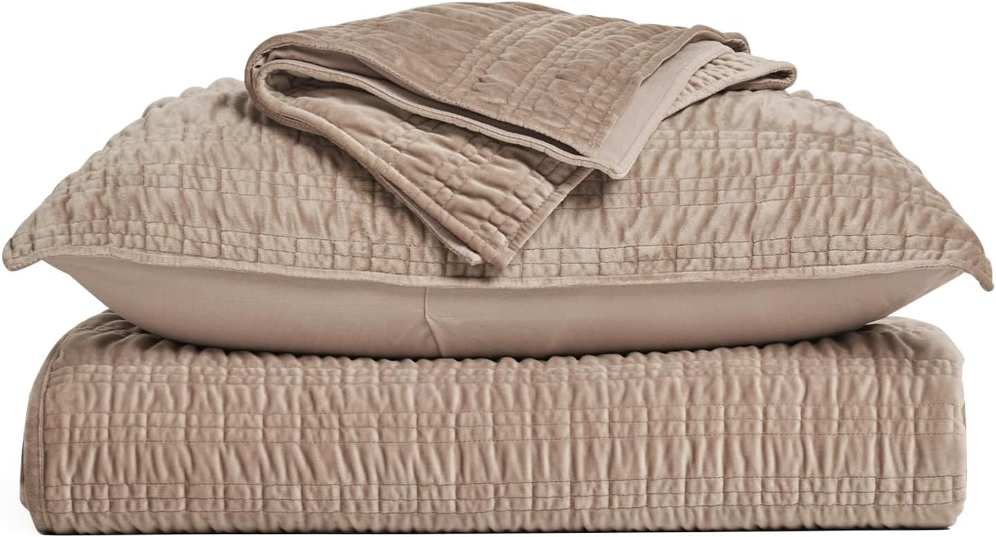 Evergrace Velvet Quilt Set King Size Luxury Bedding