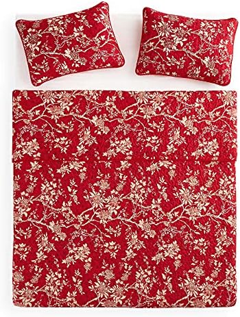 Wake In Cloud Floral Quilt Set Queen 3-Piece