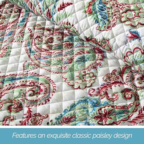Elegant Comfort Reversible Floral Paisley Bedspread Set