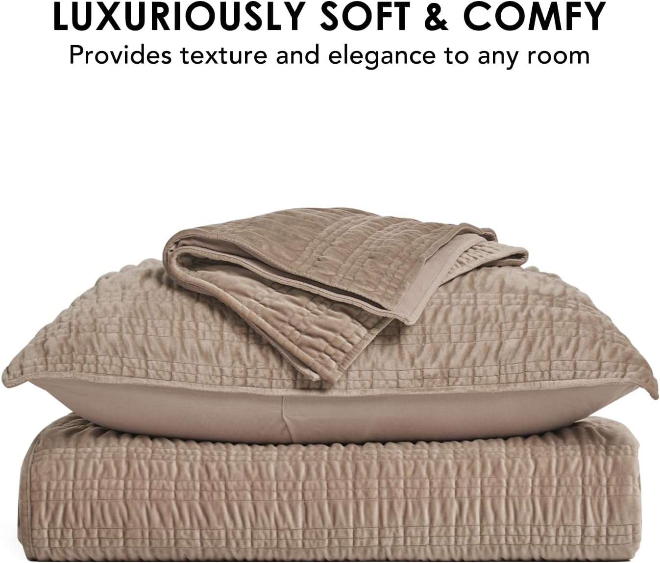 Evergrace Velvet Quilt Set King Size Luxury Bedding