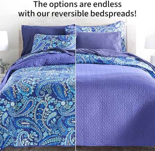 BrylaneHome Bedspread Queen Green Chocolate