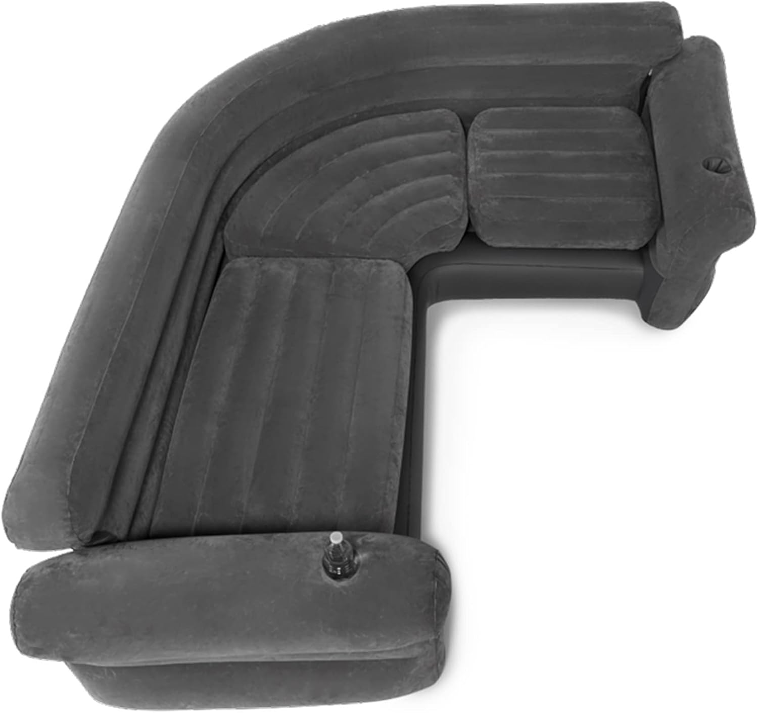 Intex L-Shaped Inflatable Couch with Cup Holders Gray 4 Pack
