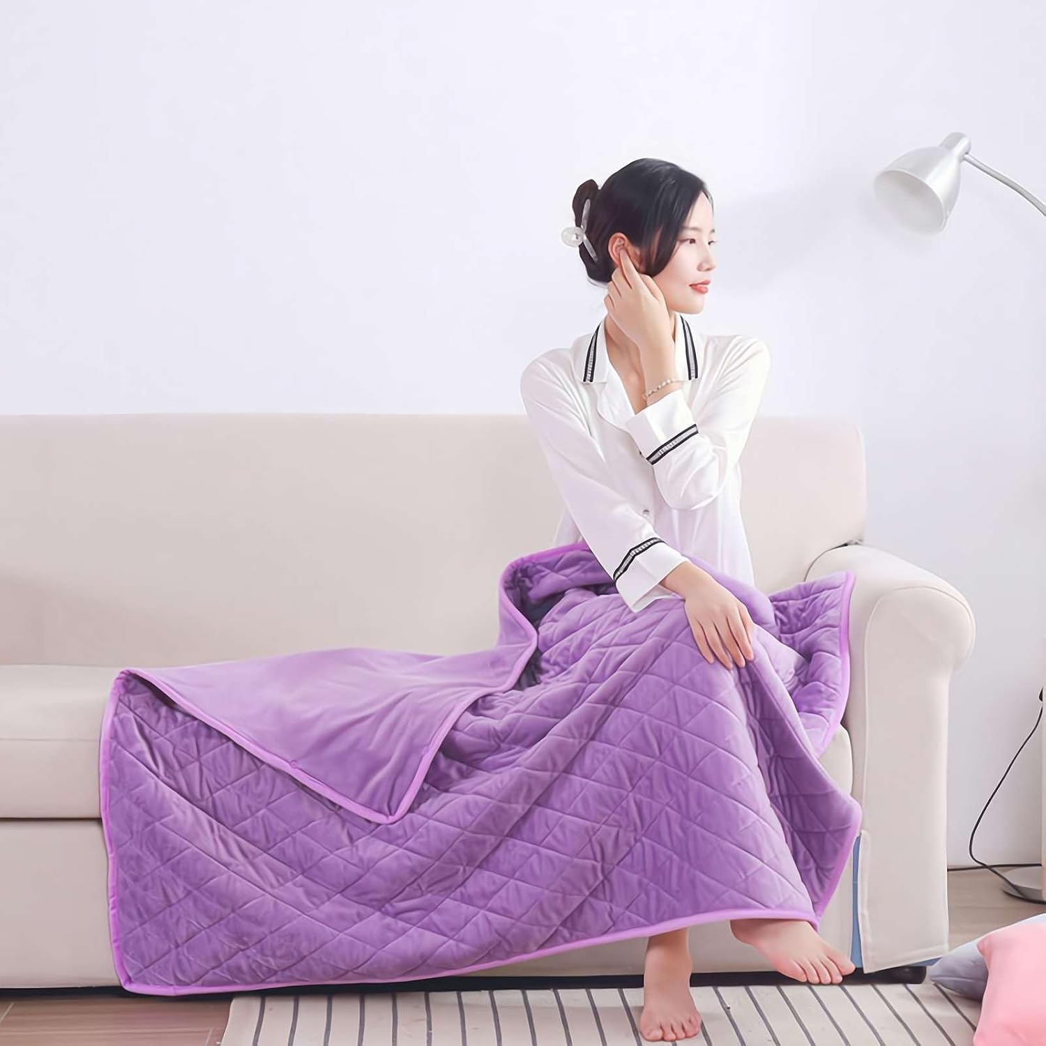 Heated Electric Blanket Throw with 3 Heat Settings 1