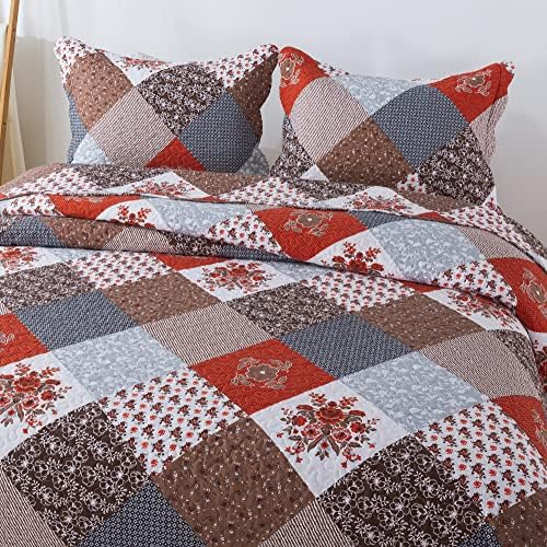 Travan Floral Printed Quilt Set Queen Size