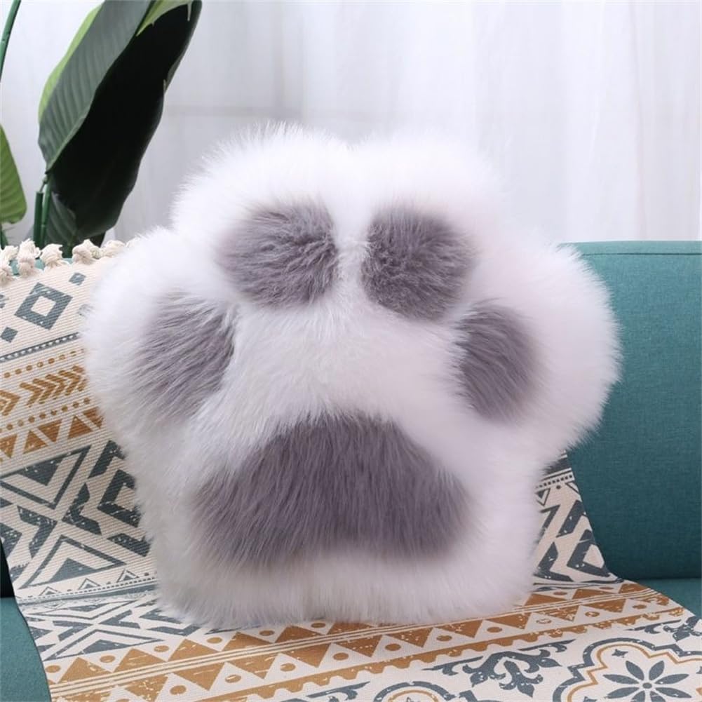 FEQOQO Cute Cat Paw Pillow Double Sided Plush