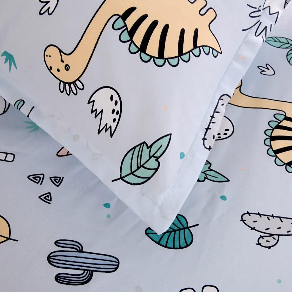 KWLOVER Soft Dinosaur Bed Sheet Set Twin Size 2PCS
